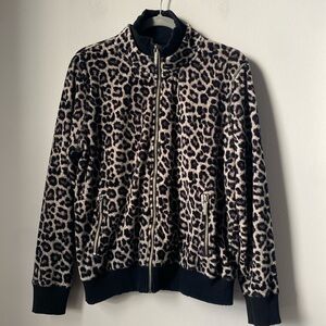 Michael Kors women’s zipper front leopard print, soft, light weight jacket, XL
